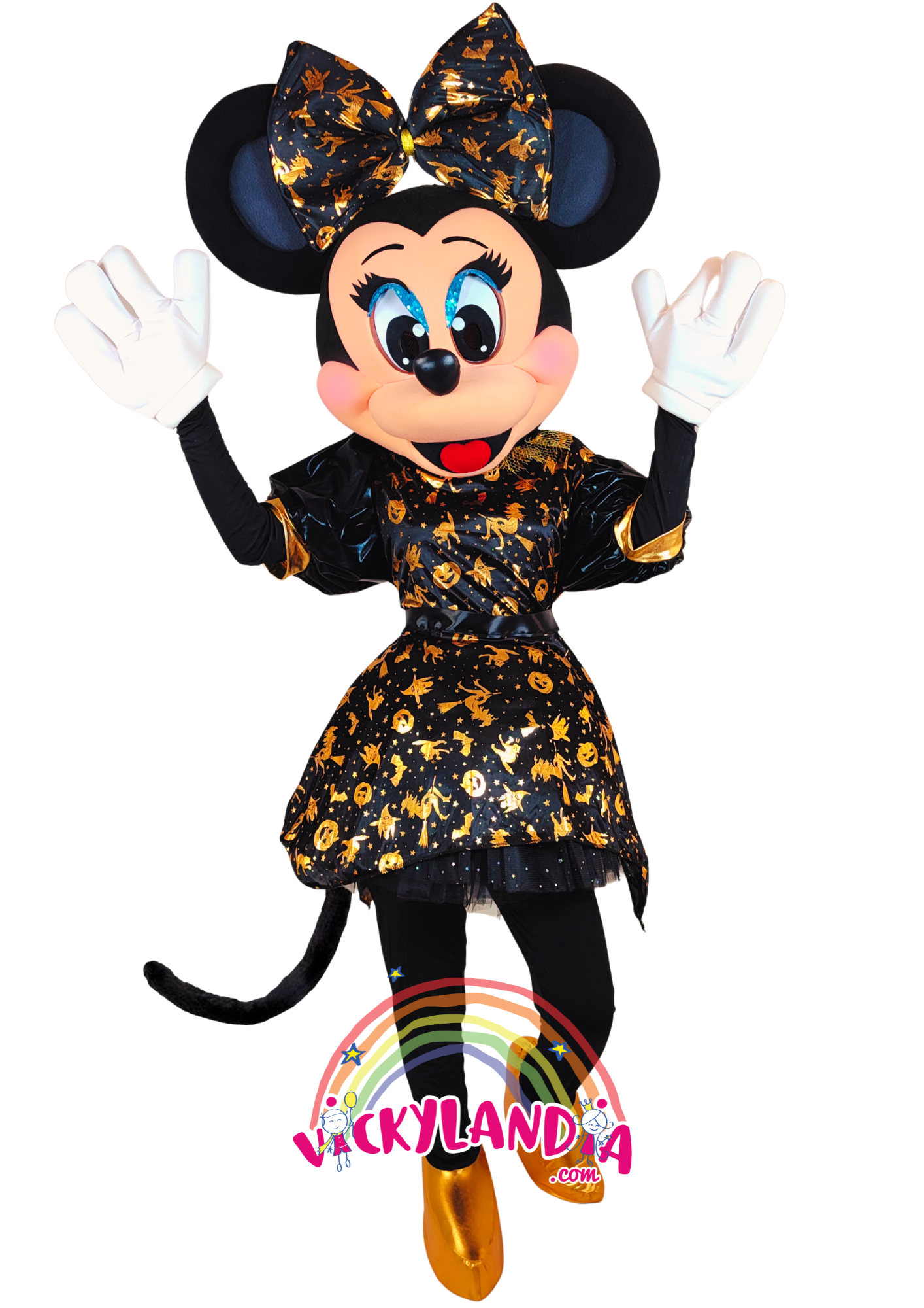 Vestido negro con detalles mágicos, orejitas brillantes y actitud encantadora. Ratoncita Presumida Misteriosa es ideal para animaciones infantiles, eventos temáticos y promociones que buscan estilo, misterio y conexión con el público.