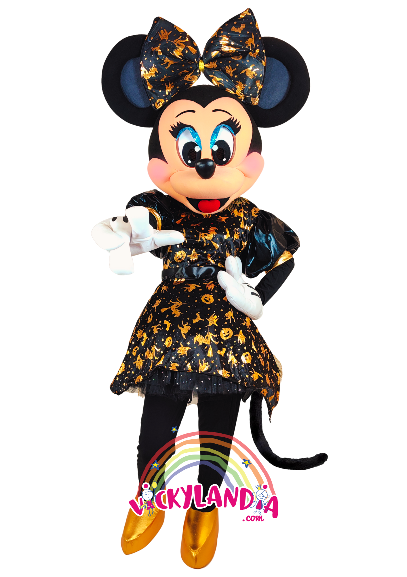 Vestido negro con detalles mágicos, orejitas brillantes y actitud encantadora. Ratoncita Presumida Misteriosa es ideal para animaciones infantiles, eventos temáticos y promociones que buscan estilo, misterio y conexión con el público.