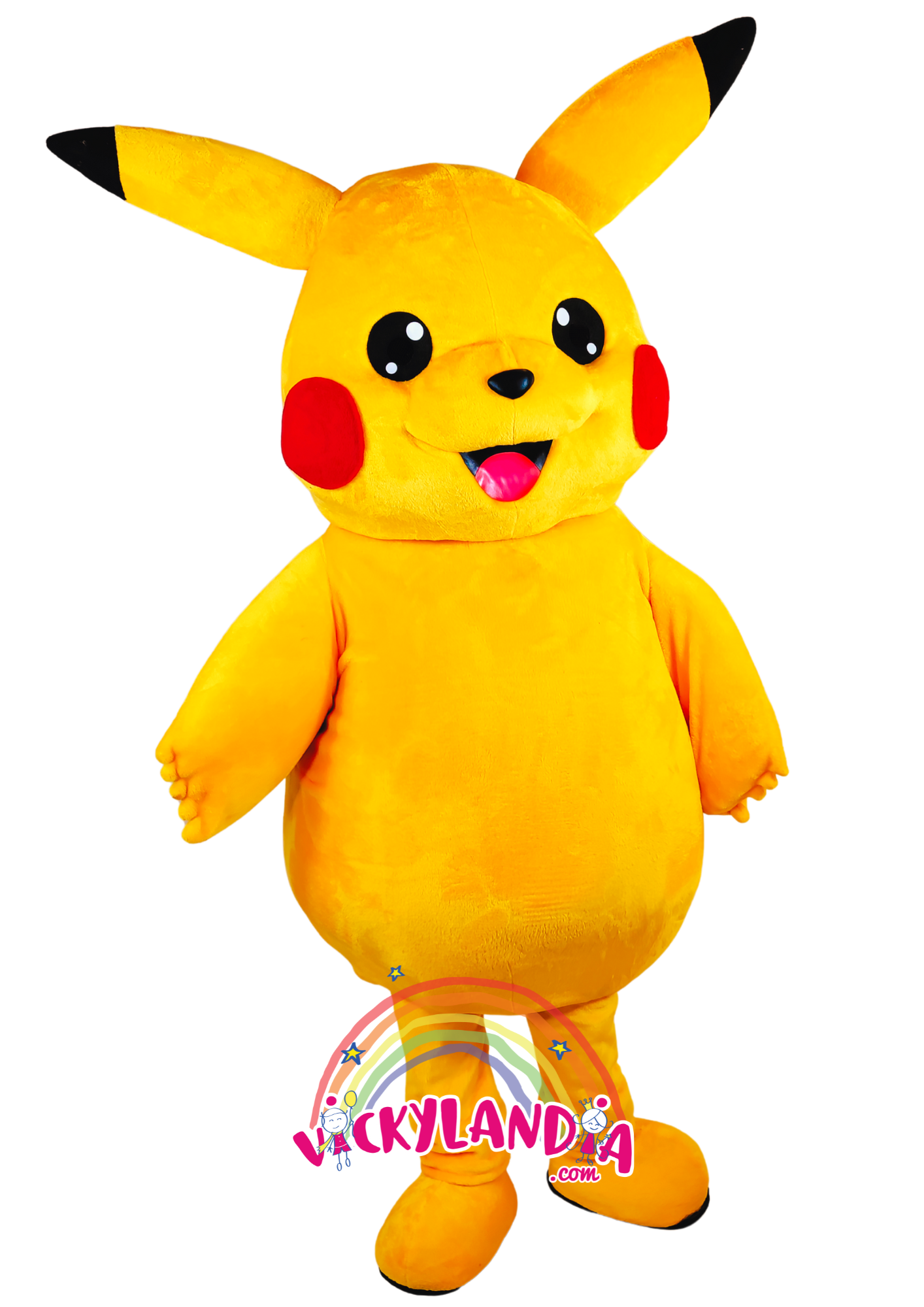 Orejitas puntiagudas, mejillas chispeantes y mirada encantadora. Rayo Roedor es perfecto para animaciones infantiles, eventos temáticos y promociones que buscan energía, ternura y presencia visual.