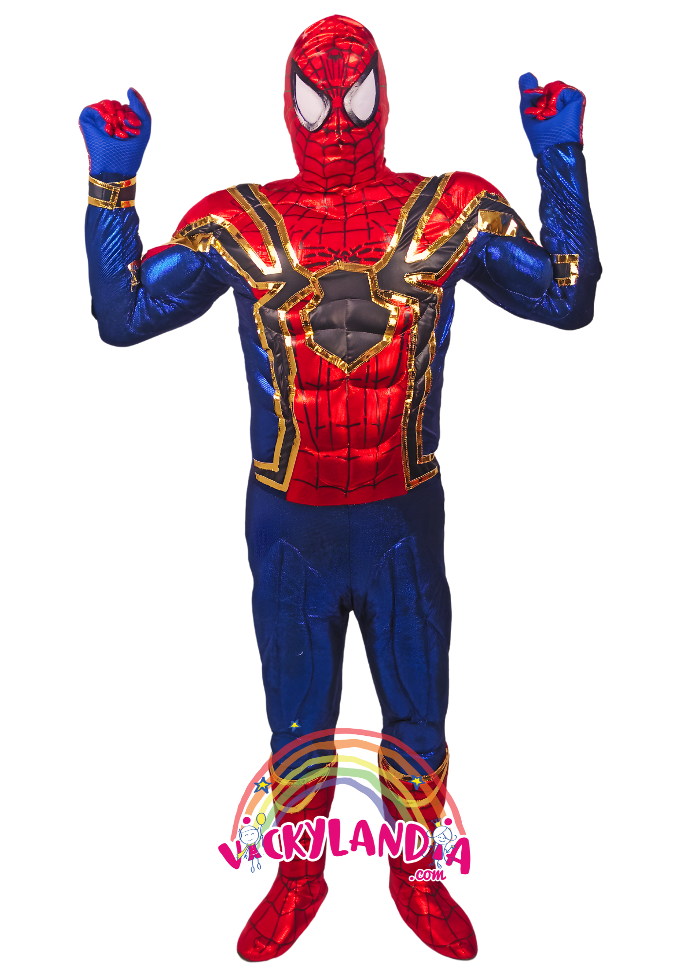 Mirada heroica y actitud imparable. Héroe Arácnido Glamuroso es ideal para animaciones infantiles, fiestas temáticas y promociones que buscan estilo, acción y conexión con el público. Su traje brillante lo convierte en el centro de todas las miradas.
