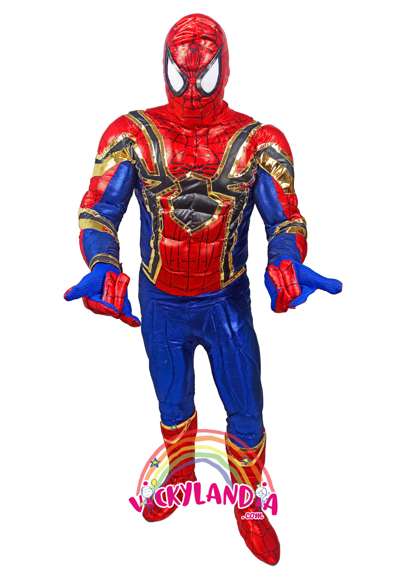Mirada heroica y actitud imparable. Héroe Arácnido Glamuroso es ideal para animaciones infantiles, fiestas temáticas y promociones que buscan estilo, acción y conexión con el público. Su traje brillante lo convierte en el centro de todas las miradas.