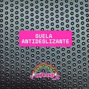 Suela antideslizante de alta seguridad, diseñada específicamente para zapatos de disfraces cabezones, muñecos cabezudos y mascotas publicitarias. Perfecta para exteriores, desfiles, cabalgatas, animaciones y mucho más, garantizando estabilidad y comodidad en cada paso.