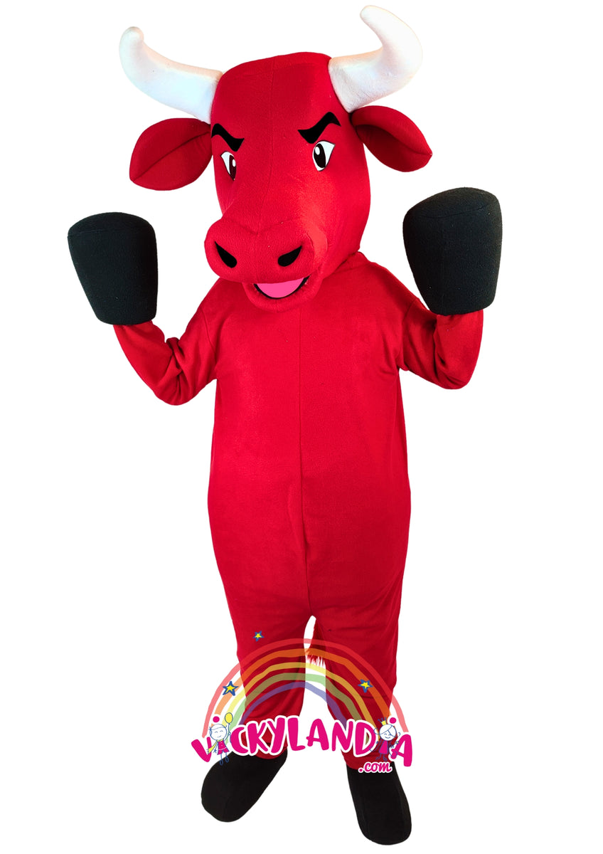 Disfraz cabezón Toro Rubí - Vickylandia.com