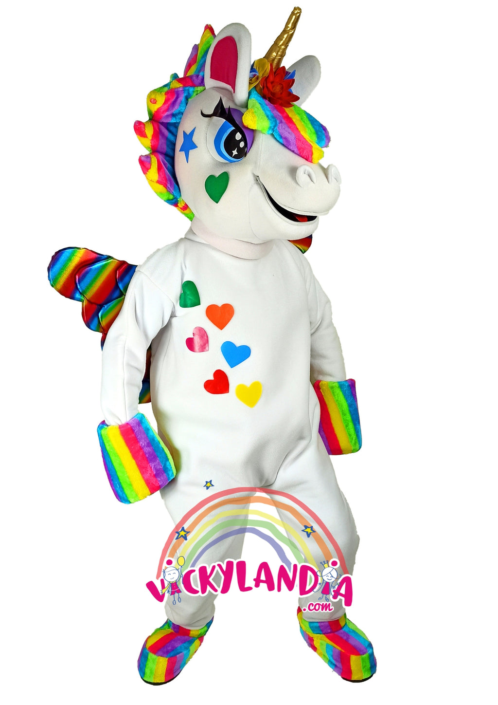 Descubre la magia de nuestro muñeco publicitario de Unicornio Mágico en Vickylandia. Son disfraces cabezones perfectos para fiestas infantiles, shows, cumpleaños, estrategias publicitarias, espectáculos, cabalgatas y cualquier tipo de evento.