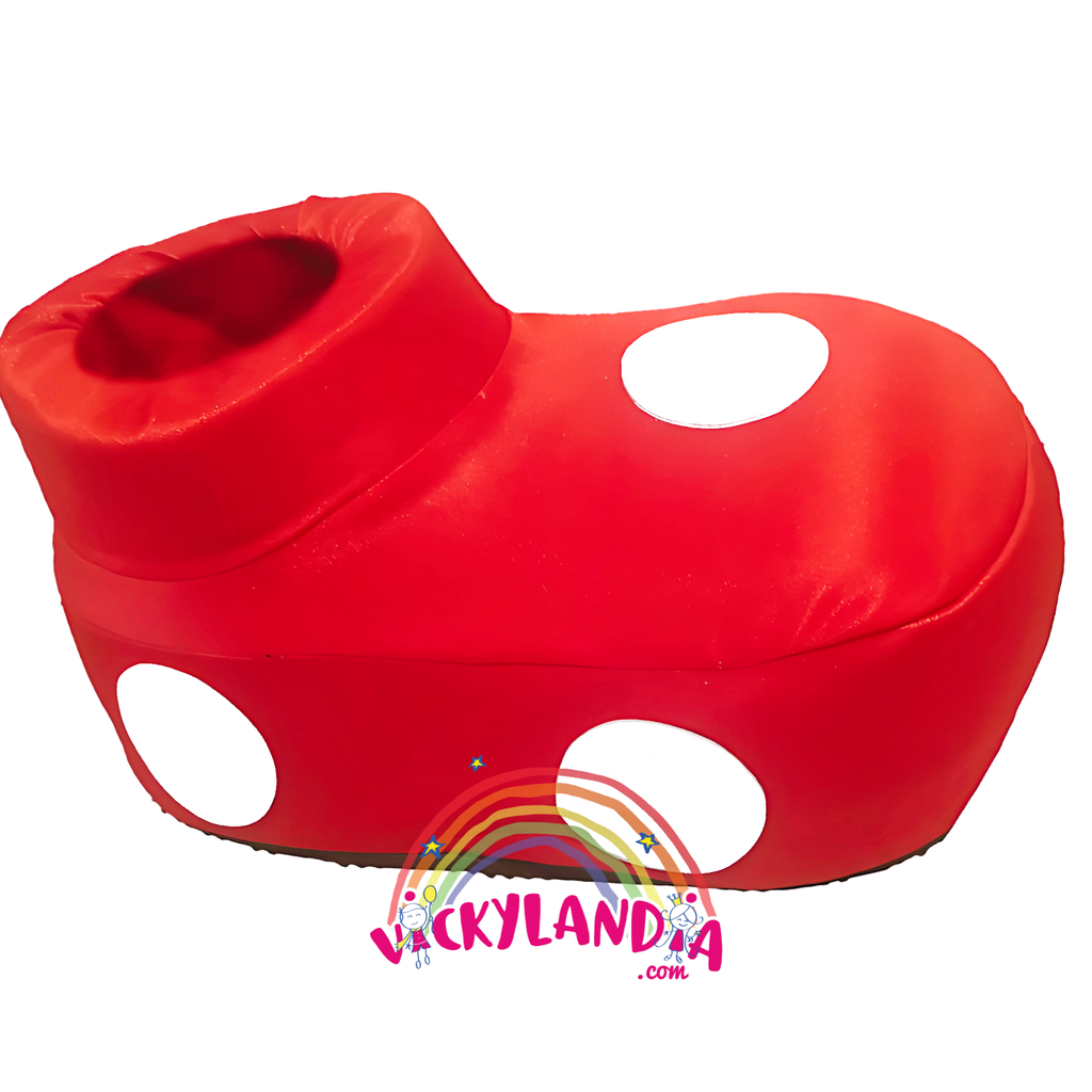 Zapatos acolchados de goma espuma inspirados en la ratoncita. Cómodos, seguros y con suela antideslizante, perfectos para disfraces y cosplay