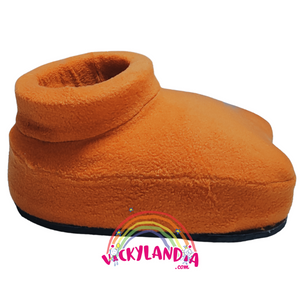 Zapatos marrones acolchados con suela antirresbalante. Ideales para disfraz de vaca, toro y personajes cabezones de granja o fantasía