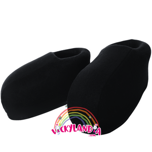 Zapatos negros acolchados de disfraz cabezón, ideales para mascotas publicitarias y personajes animados
