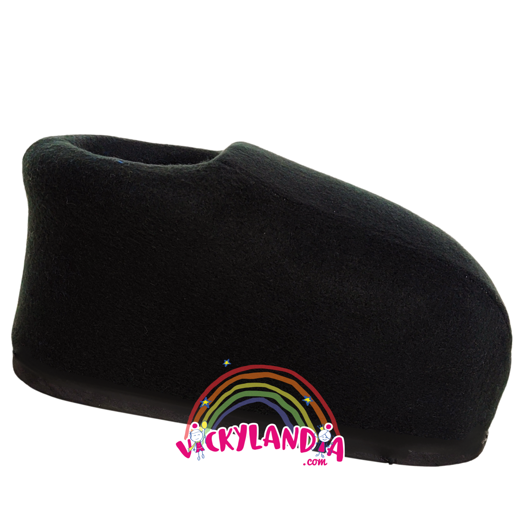 Zapatos negros acolchados de disfraz cabezón, ideales para mascotas publicitarias y personajes animados