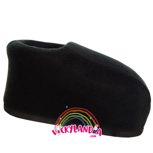 Zapatos negros acolchados de disfraz cabezón, ideales para mascotas publicitarias y personajes animados