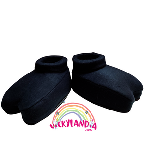 Zapatos negros acolchados, perfectos para disfraces de animales toro, vaca, loro  o cosplay de personajes animales de la granja, cómodos y antirresbalantes