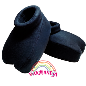 Zapatos negros acolchados, perfectos para disfraces de animales toro, vaca, loro  o cosplay de personajes animales de la granja, cómodos y antirresbalantes
