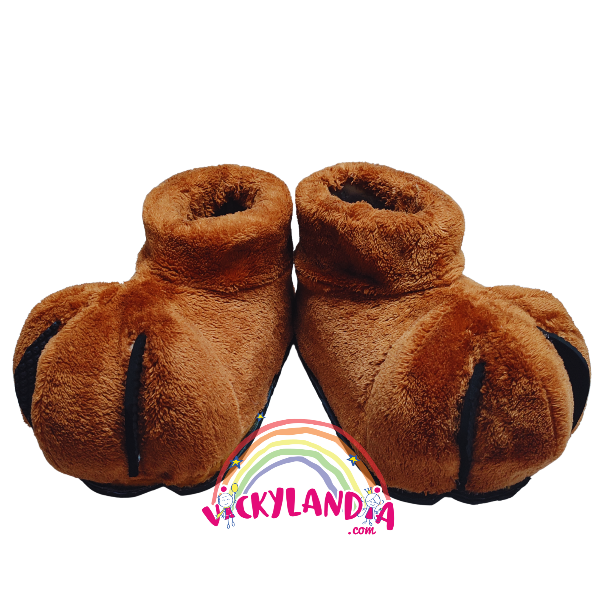 Zapatos acolchados en forma de pata de animal peludo con garras, ideales para mascotas cabezonas y disfraces de criatura animada
