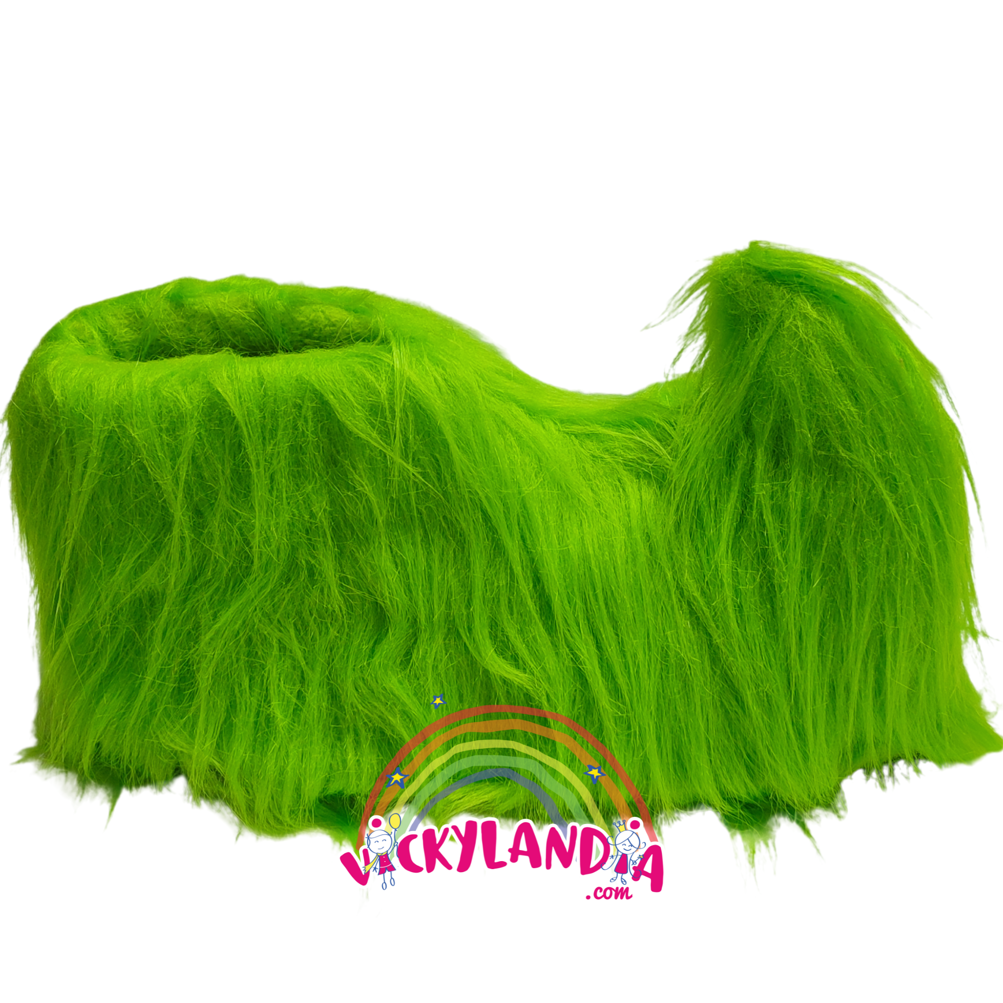 Zapatos peludos verdes acolchados tipo Grinch, perfectos para disfraces navideños y personajes cabezones