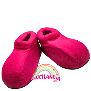 Zapatos rosas acolchados con diseño tierno, perfectos para mascotas publicitarias y disfraces cabezones