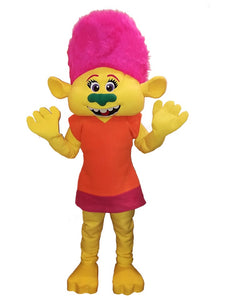 Disfraz cabezon trolls rosa amarilla mandy para adultos.Compra en un comercio online seguro,Vickylandia!