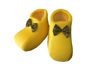 Zapato disfraz cabezon mascota publicitaria amarillo vickylandia 