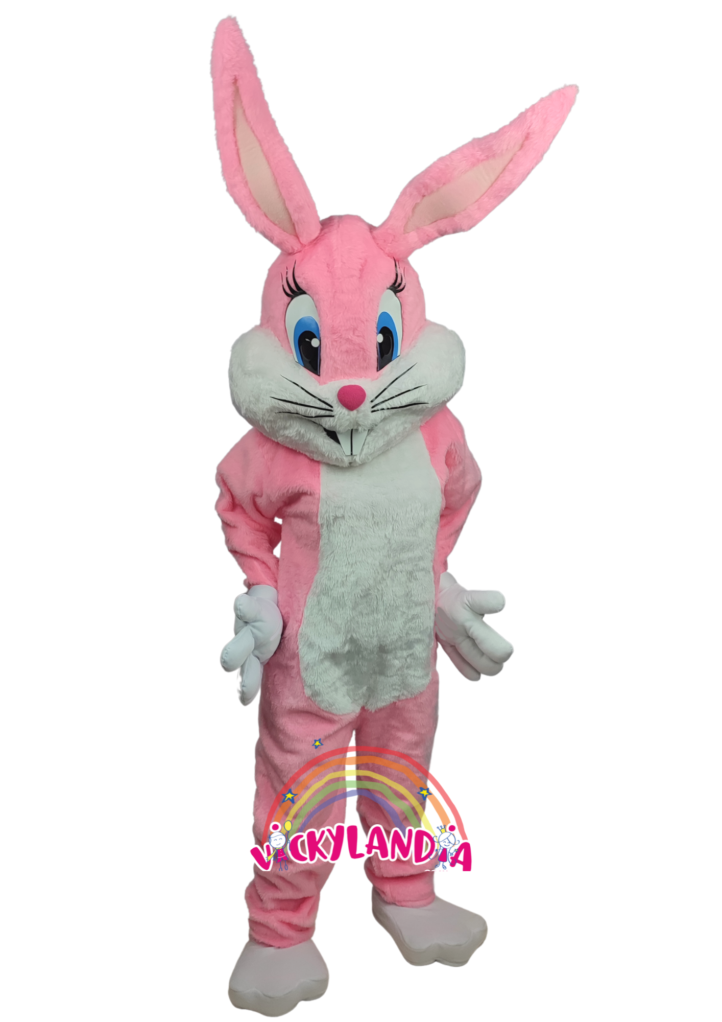 Descubre la magia de nuestro muñeco publicitario de Coneja Rosa en Vickylandia. Son disfraces cabezones perfectos para fiestas infantiles, shows, cumpleaños, estrategias publicitarias, espectáculos, cabalgatas y cualquier tipo de evento.