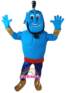 Descubre la magia de nuestro muñeco publicitario de Genio Azul en Vickylandia. Son disfraces cabezones perfectos para fiestas infantiles, shows, cumpleaños, estrategias publicitarias, espectáculos, cabalgatas y cualquier tipo de evento.