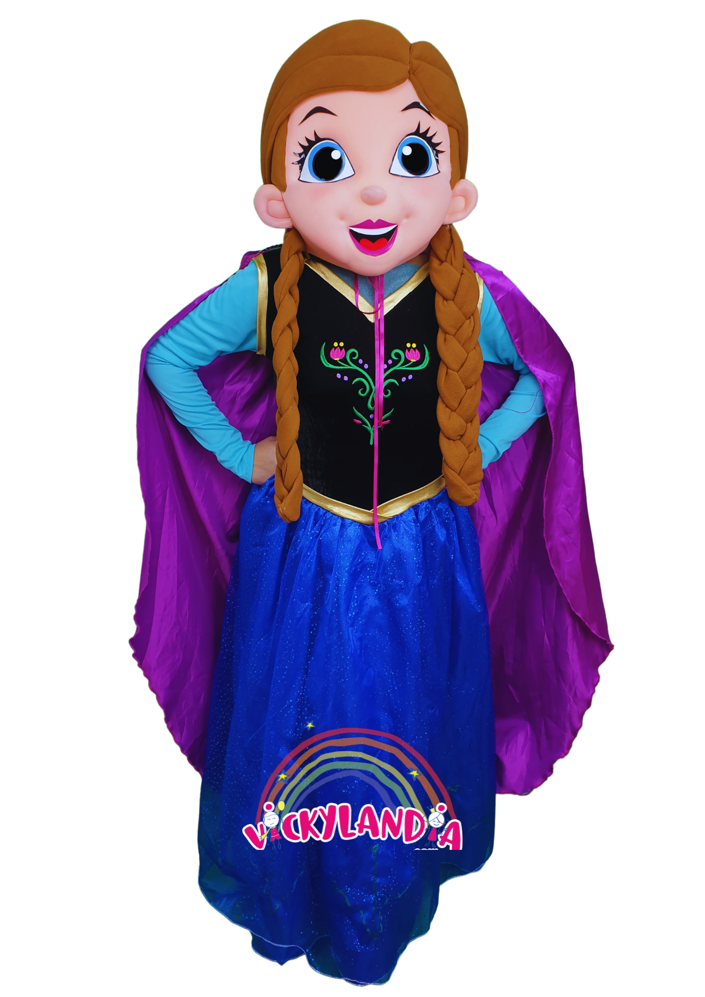 nieve princesa hielo disfraz muñeco cabezon cabezudo botarga mascota publicitaria Peluches personalizados Merchandising corporativos  personalizados fabricante vickylandia