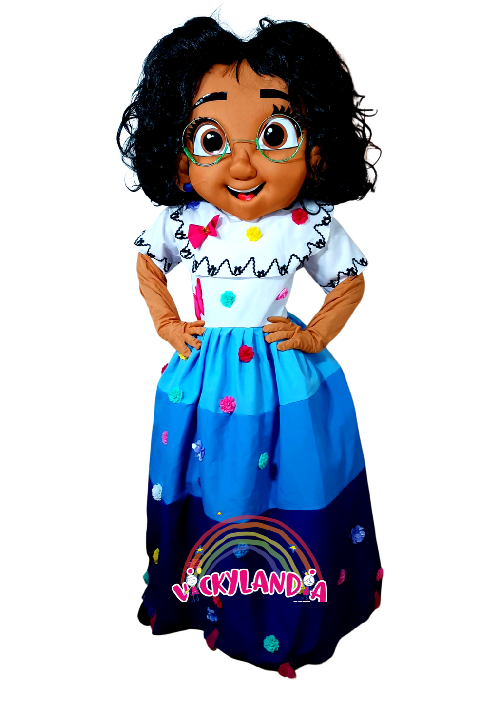 Descubre la magia de nuestro muñeco publicitario de Chica Curiosa en Vickylandia. Son disfraces cabezones perfectos para fiestas infantiles, shows, cumpleaños, estrategias publicitarias, espectáculos, cabalgatas y cualquier tipo de evento.