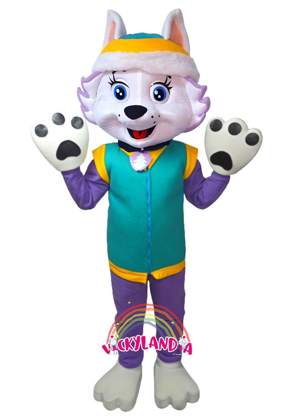 Descubre la magia de nuestro muñeco publicitario de Cachorra Rescatista en Vickylandia. Son disfraces cabezones perfectos para fiestas infantiles, shows, cumpleaños, estrategias publicitarias, espectáculos, cabalgatas y cualquier tipo de evento.