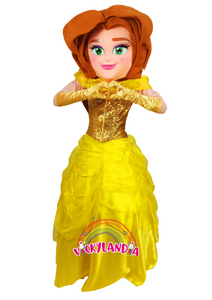 Descubre la magia de nuestro muñeco publicitario de Princesa Dorada en Vickylandia. Son disfraces cabezones perfectos para fiestas infantiles, shows, cumpleaños, estrategias publicitarias, espectáculos, cabalgatas y cualquier tipo de evento.