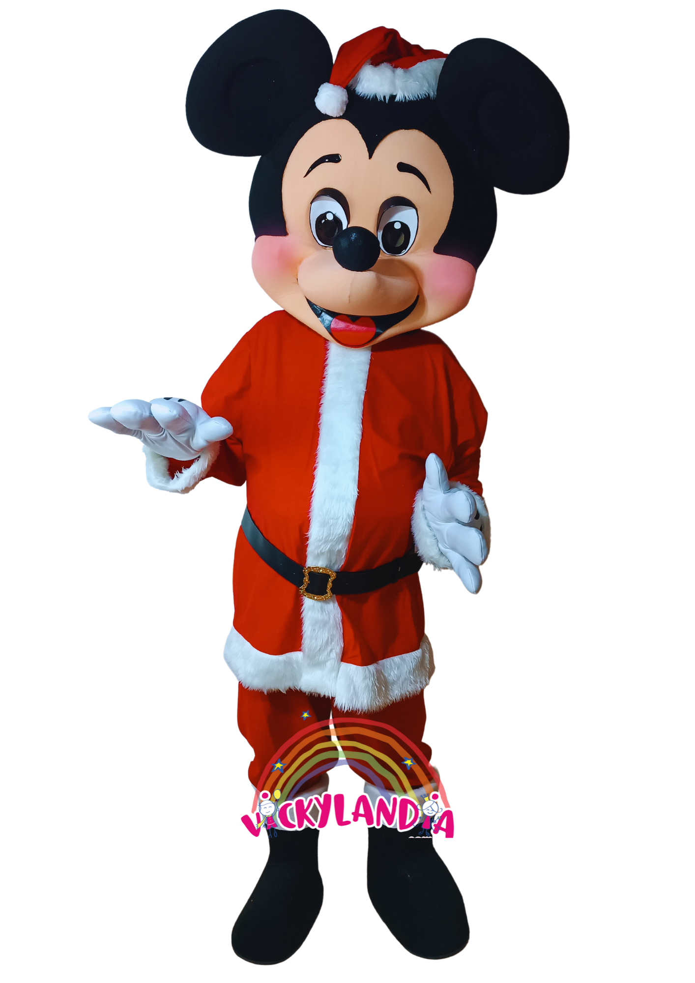 Disfraz cabezón de ratón de navidad christmas mascota publicitaria Vickylandia 
