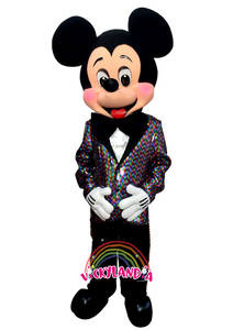 ratón glitter disfraz muñeco cabezon cabezudo botarga mascota publicitaria Peluches personalizados Merchandising corporativos personalizados Fabricante vickylandia