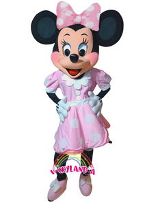 Disfraz cabezón de ratona presumida mascota publicitaria cabezudo Vickylandia