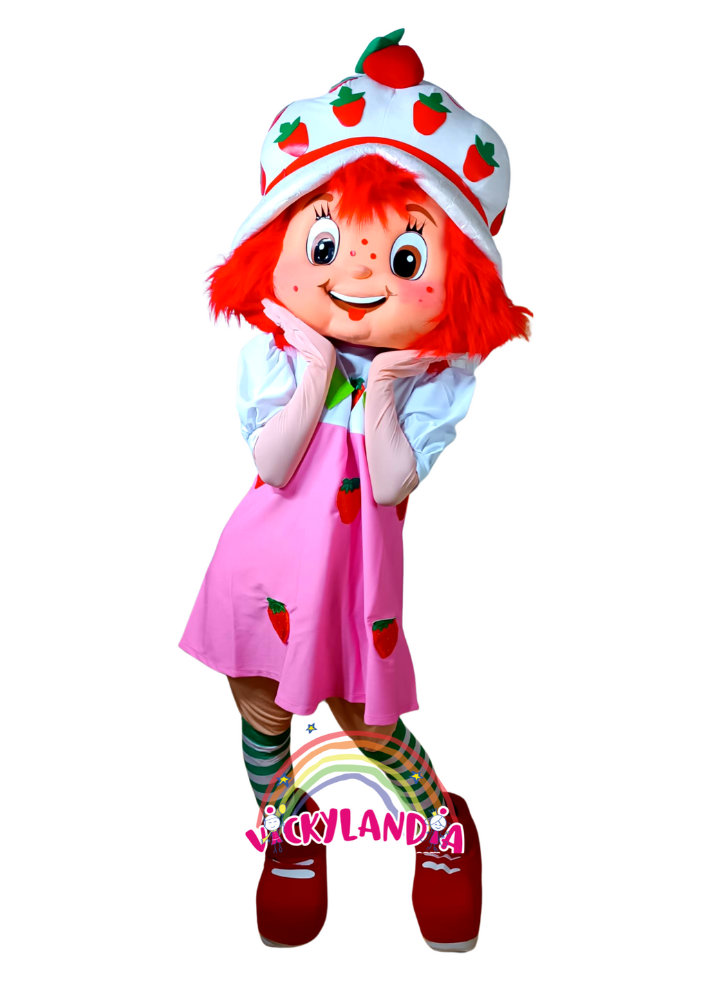 Descubre la magia de nuestro muñeco publicitario de Amiga de las Flores en Vickylandia. Son disfraces cabezones perfectos para fiestas infantiles, shows, cumpleaños, estrategias publicitarias, espectáculos, cabalgatas y cualquier tipo de evento.