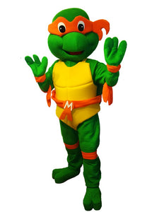 tortuga verde disfraz muñeco cabezon cabezudo botarga mascota publicitaria Peluches personalizados Merchandising corporativos  personalizados fabricante vickylandia