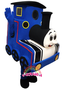 tren azul disfraz muñeco cabezon cabezudo botarga mascota publicitaria Peluches personalizados Merchandising corporativos  personalizados fabricante vickylandia