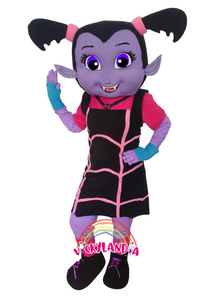 Descubre la magia de nuestro muñeco publicitario de Niña Vampira en Vickylandia. Son disfraces cabezones perfectos para fiestas infantiles, shows, cumpleaños, estrategias publicitarias, espectáculos, cabalgatas y cualquier tipo de evento.